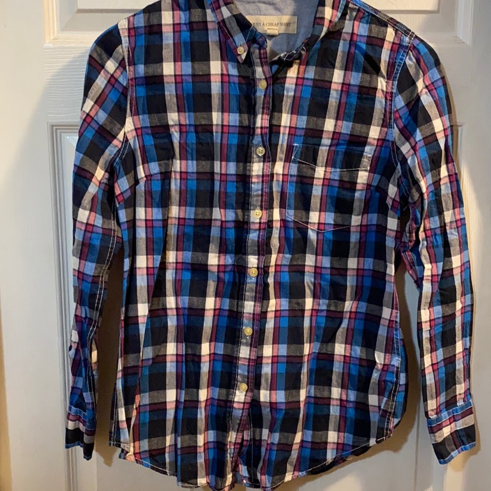 Button down plaid shirt
